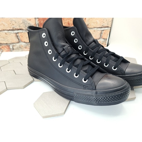 Converse Chuck Taylor Winter Water-Repellent Hi Black Leather‎ Men Sz 13 Rare main image 10